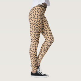 Cheetah Spots anpassar Vilden Text Live och gratis Leggings