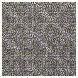 Cheetah Spots Navy och Guld Tyg
