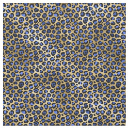 Cheetah Spots Navy och Guld Tyg