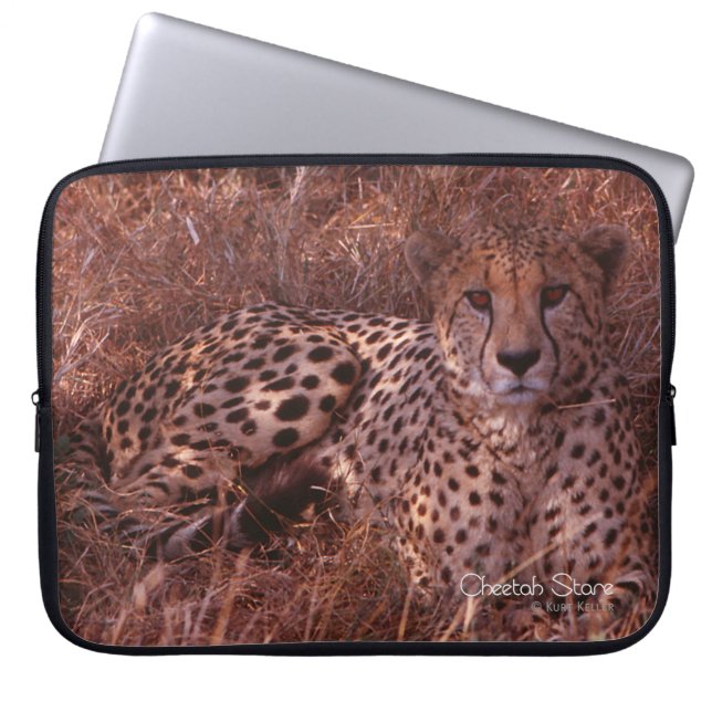 Cheetah Stare Laptop Fodral (Framsidan)