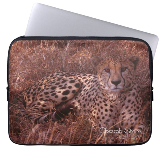 Cheetah Stare Laptop Fodral (Framsidan)