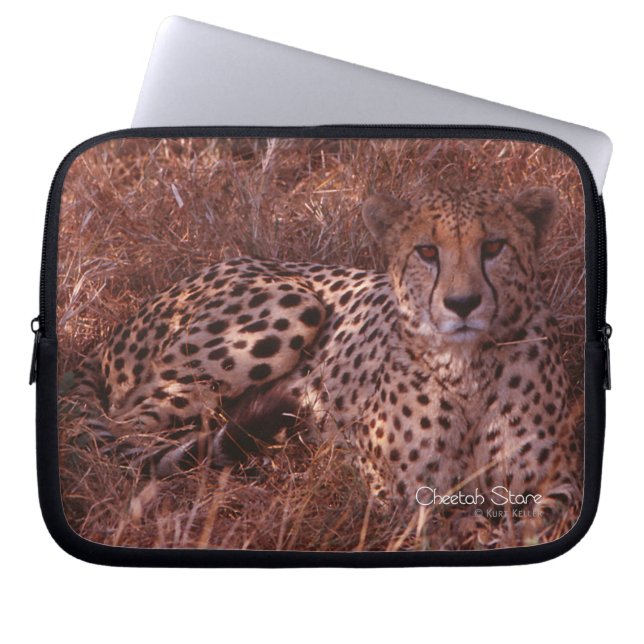 Cheetah Stare Laptop Sleeve (Framsidan)