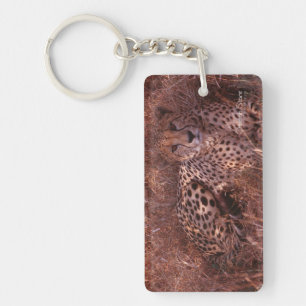 Cheetah Stare Nyckelring