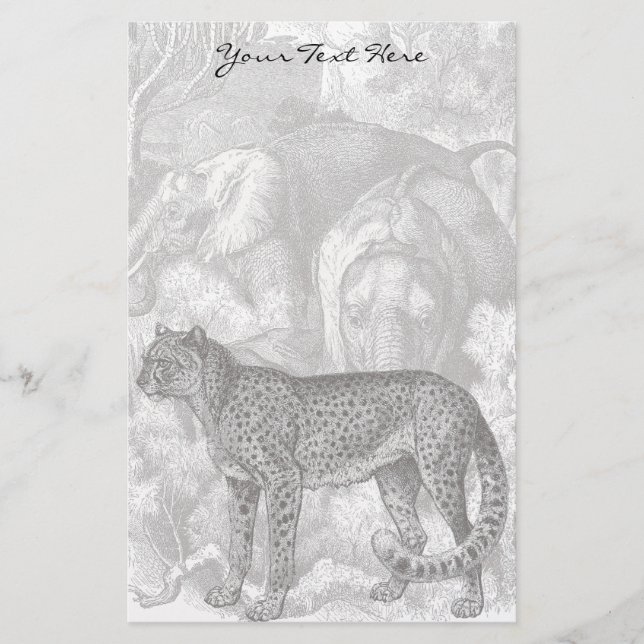 Cheetah Stationery Brevpapper (Framsida)