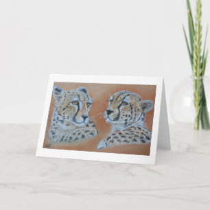 Cheetah-studier Birthday Card Kort
