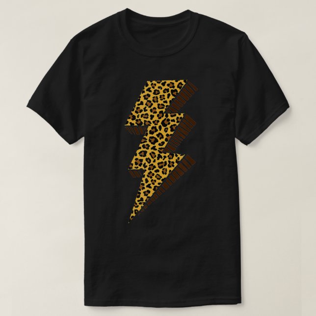 Cheetah Thunder Bolt Leopard Lighämt Bolt T Shirt (Design framsida)