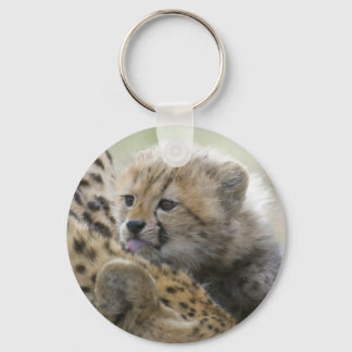 Cheetah Unge med Mamma Nyckelring