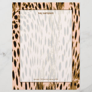 Cheetah-utskrift, rosans bakgrund brevhuvud