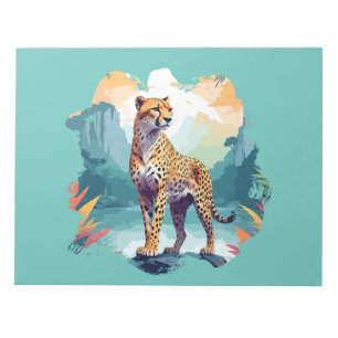 Cheetah Vector Art Animal i Majestisk natur Anteckningsblock