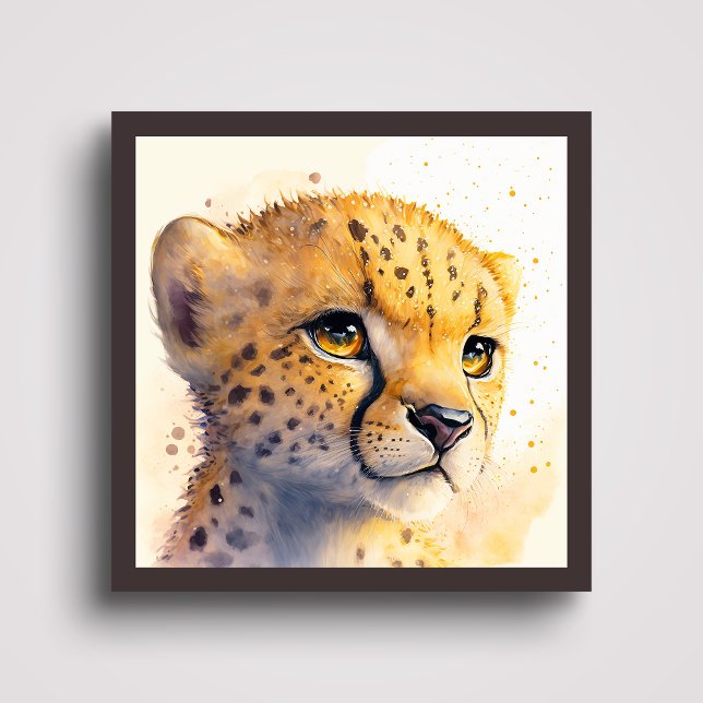 Cheetah Watercolor Printable Wall Art Poster (Skapare uppladdad)