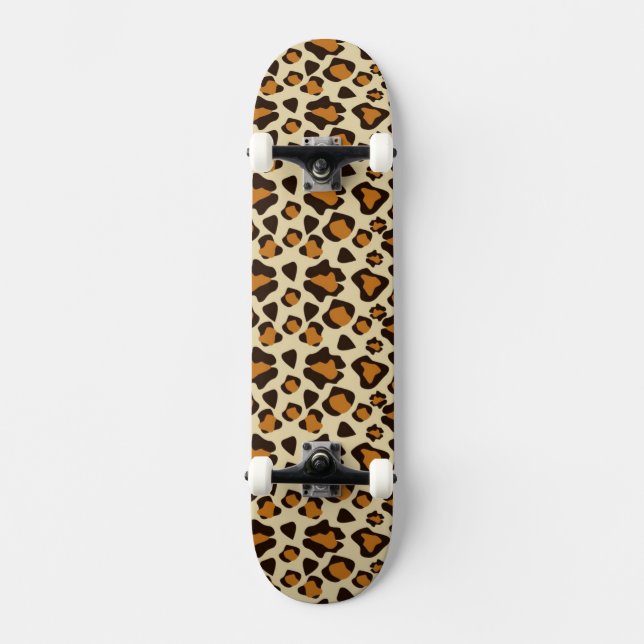 Cheetahen flår mönster old school skateboard bräda 21,6 cm (Framsida)