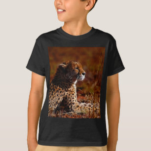 Cheetahen profilerar fotoet tee shirt