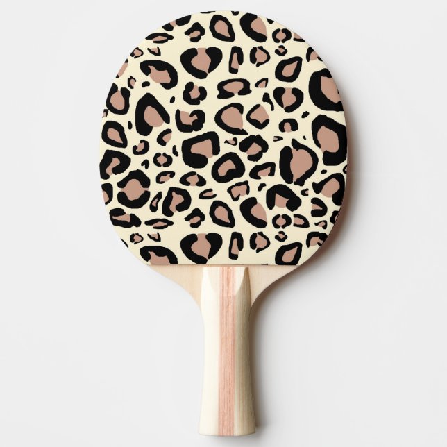Cheetahfläckar paddlar pingisracket (Framsidan)