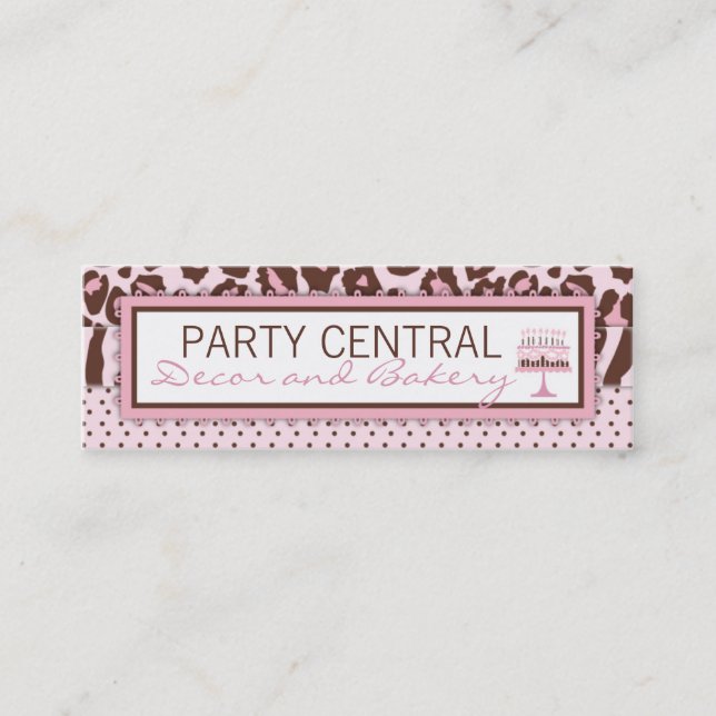 Cheetahflickavisitkort Mini Visitkort (Framsida)