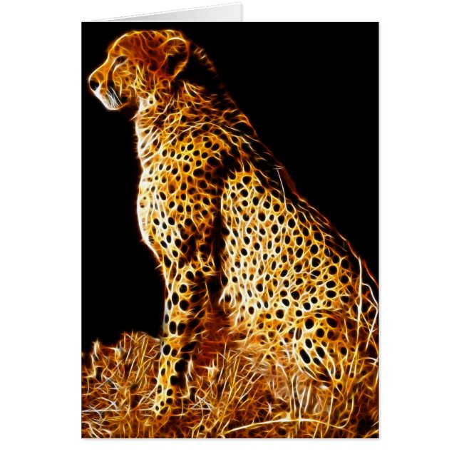 Cheetahs hållning hälsningskort (Framsidan)