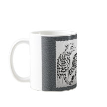 Cheetahs på grå färgFauxläder