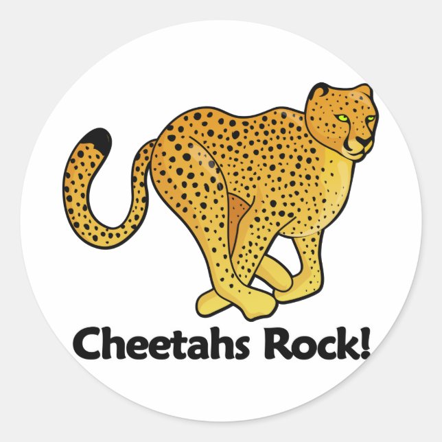 Cheetahs Sten! Runt Klistermärke (Framsida)