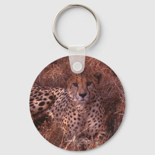 Cheetahstirrande Nyckelring