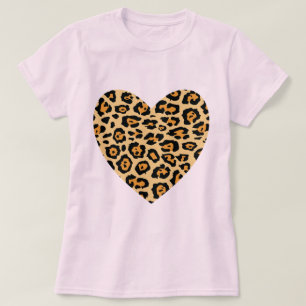 Cheetahtryckhjärta T Shirt