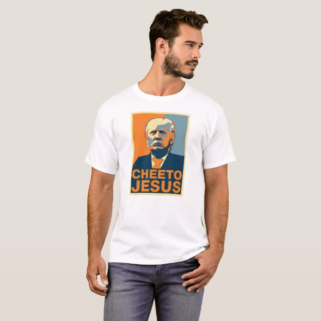Cheeto Jesus/trumfskjorta Tee Shirt (Hel framsida)