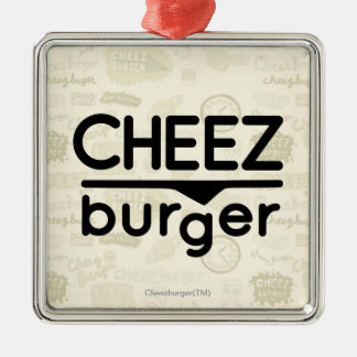 Cheezburger logotyp (svarten) julgransprydnad metall