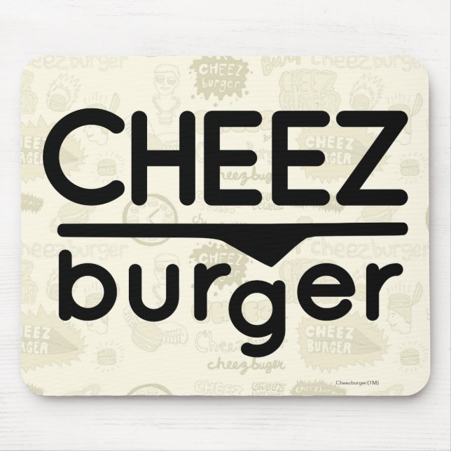 Cheezburger logotyp (svarten) musmatta (Framsidan)