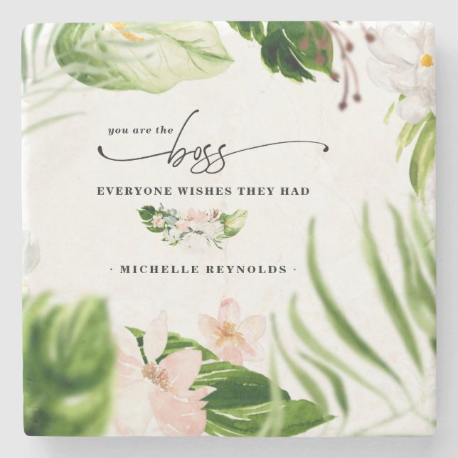 Chef alla Önskemål de hade | Monogram Stenunderlägg (Framsidan)