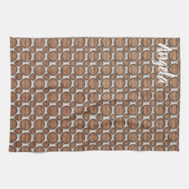 Chef  Angela with decorative patern Kökshandduk