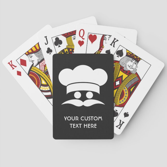 Chef anpassningsbar färg-spelkort spel kort (Baksidan)