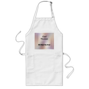 Chef Apron med Designer-bakgrund Långt Förkläde