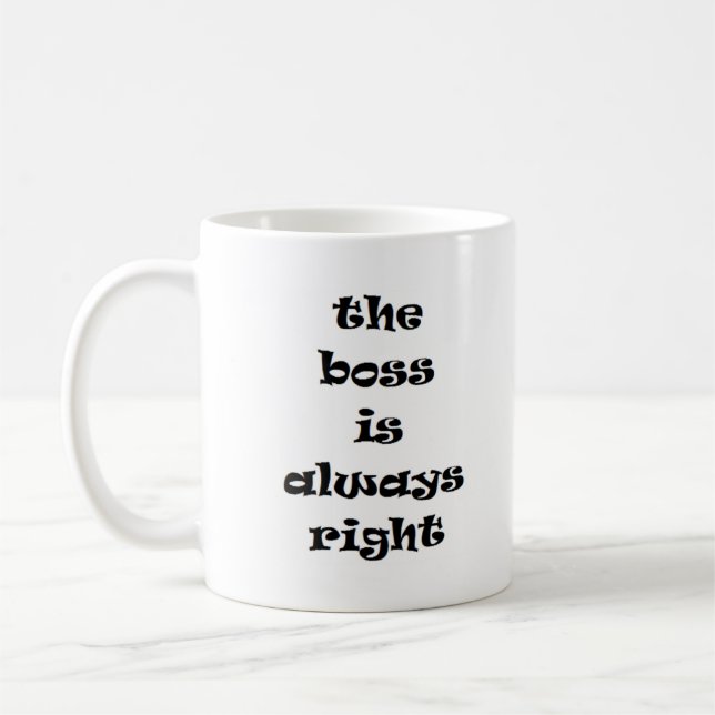 chef är alltid höger kaffemugg (Vänster)