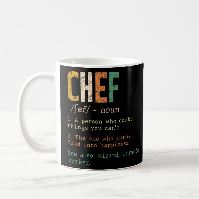 Chef är en person som kokar Sak som man inte kan d Kaffemugg (Vänster)