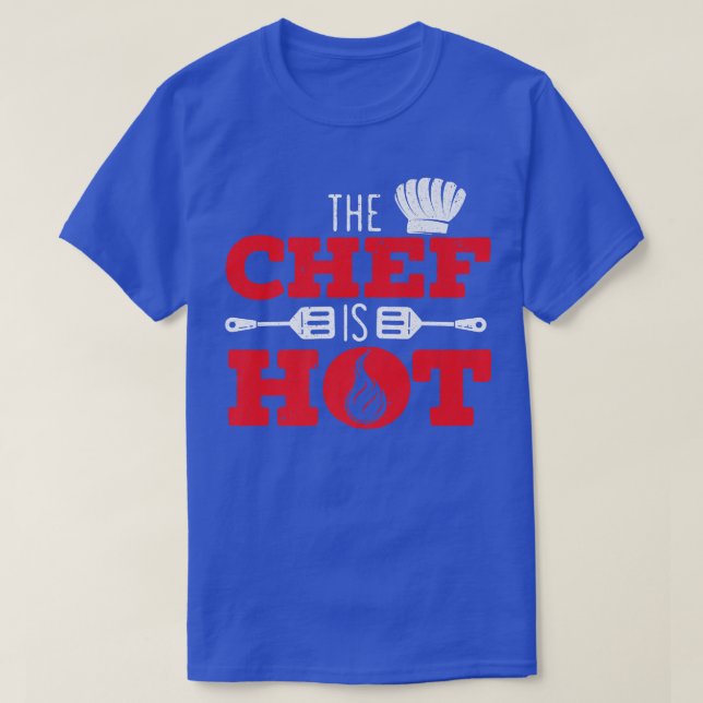 Chef är Hett som kokar Chef Hat Proud Cook T Shirt (Design framsida)