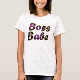 Chef Babe in Black Blommigt T Shirt