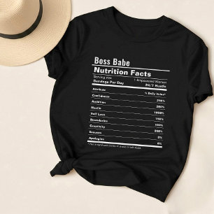 Chef Babe Nutrition Facts T Shirt
