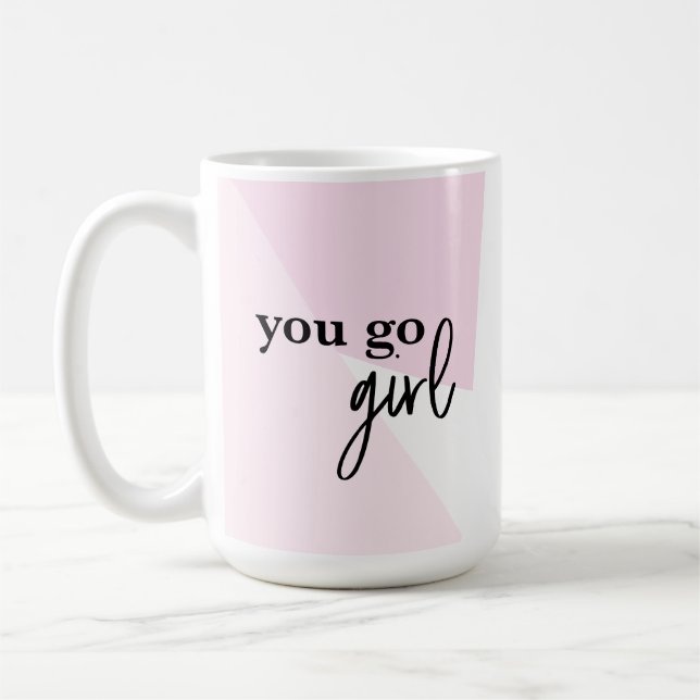 "Chef Babe Power: "You Go Girl Inspirational Mugg" Kaffemugg (Vänster)