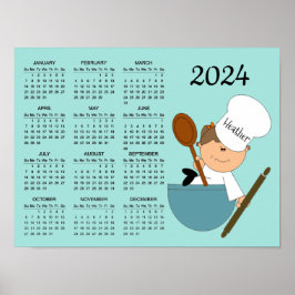 Chef Baker Design 2024 Kalendrar Poster