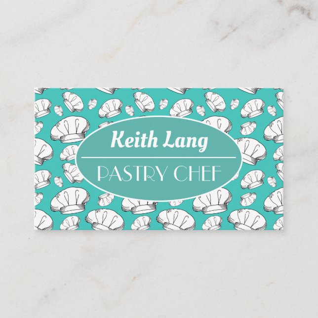 Chef Baker eller Professionell för konditorivaror Visitkort (Framsida)