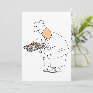 Chef Baking Cook-inbjudningar Inbjudningar