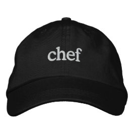 Chef Basic Embroized Black Cap-mall Broderad Keps