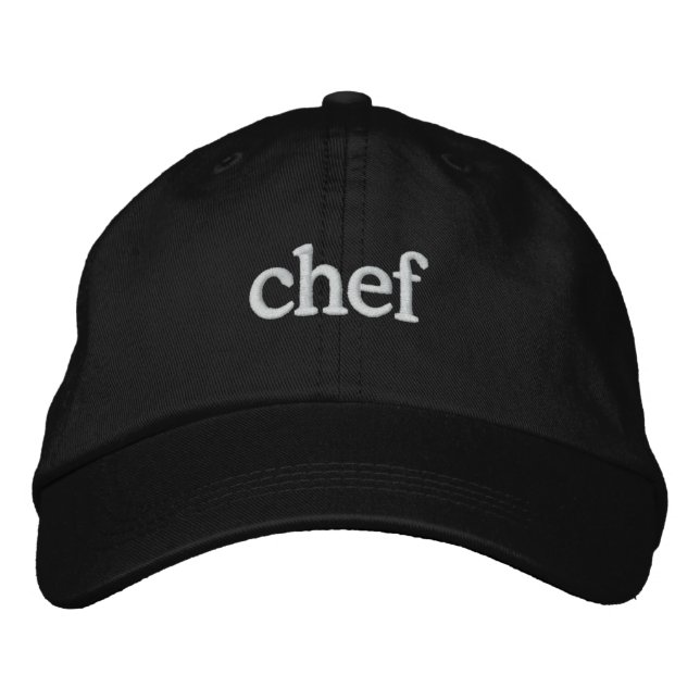 Chef Basic Embroized Black Cap-mall Broderad Keps (Framsida)