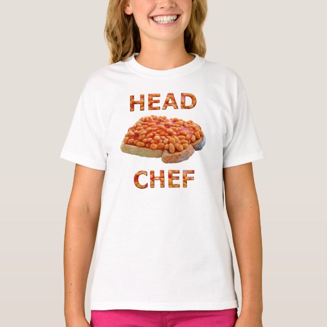 Chef Beans på Toast Manar T-Shirt (Framsida)