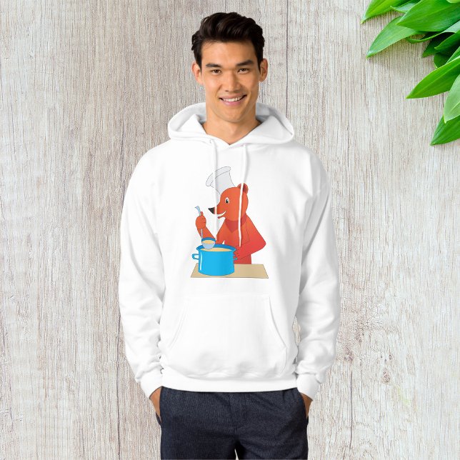 Chef Bear Cooking Soppa Roligt Animal Kitchen Hoodie (Skapare uppladdad)