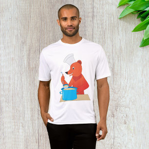 Chef Bear Cooking Soppa Roligt Animal Kitchen T Shirt