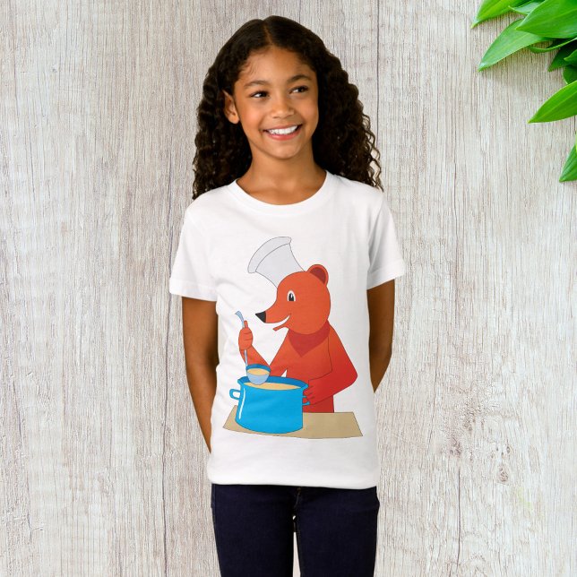 Chef Bear Cooking Soppa Roligt Animal Kitchen T Shirt (Skapare uppladdad)