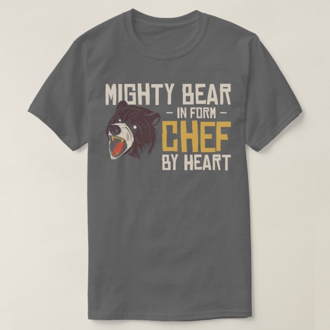 Chef Beast Animal Lover Bear Cooking Måltider T Shirt (Design framsida)