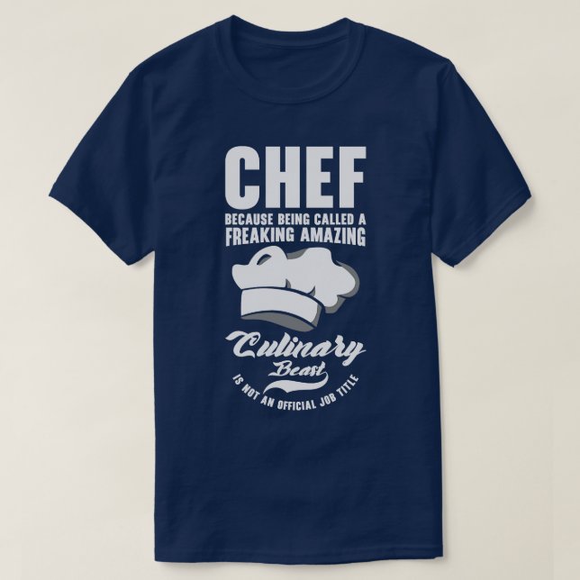 Chef Beast Culinary Art Cooking Baking Måltider T Shirt (Design framsida)