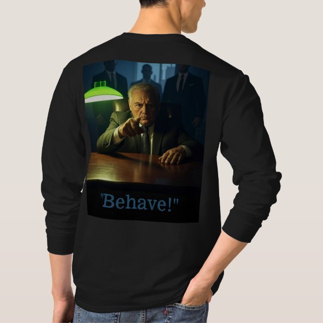 Chef beter sig med manar svart långärmad T-shirt b (Baksida)