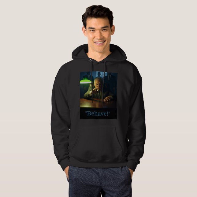 Chef beter sig med manar, svart svett hoodie (Hel framsida)