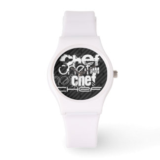 Chef; Black & Mörk Grått Rand Armbandsur
